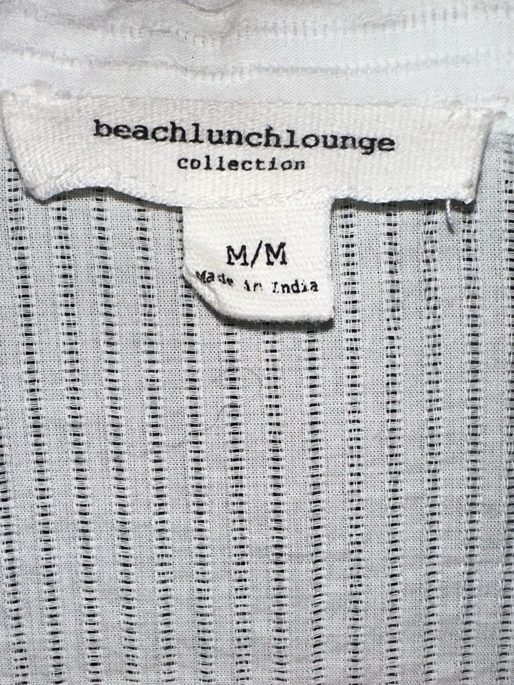 Beachlunchlounge White Button Down Semi Sheer Gauzy Cotton Ruffle Sleeve Hem - Picture 6 of 8